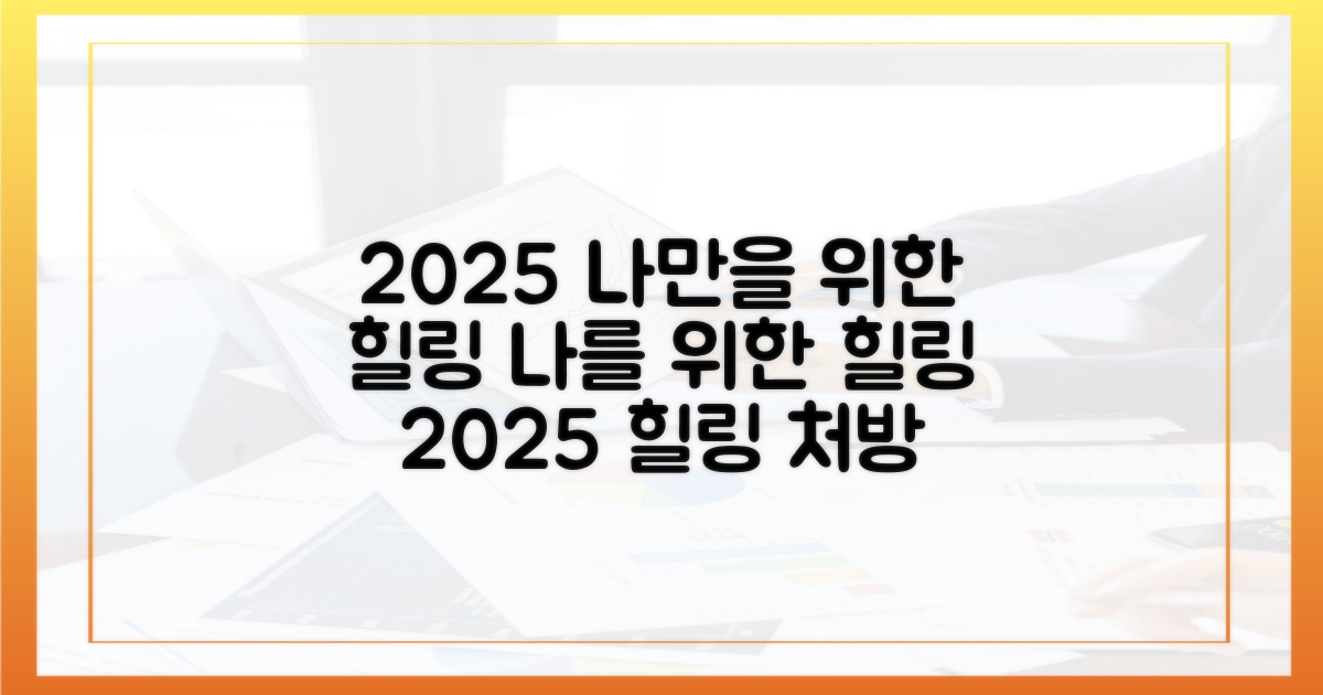 2025년, 나를 위한 힐링 처방전