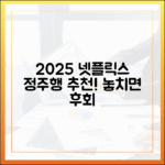 2025년 넷플릭스 정주행, 놀라운 시리즈 추천!