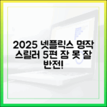 2025 넷플릭스 스릴러 5가지: 잠 못 잘 반전 명작