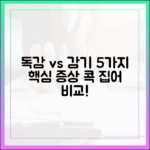 독감 vs 감기: 5가지 핵심 증상 비교