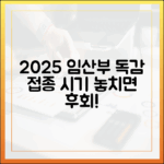 2025 임산부 독감 접종, 언제 맞아야 할까?