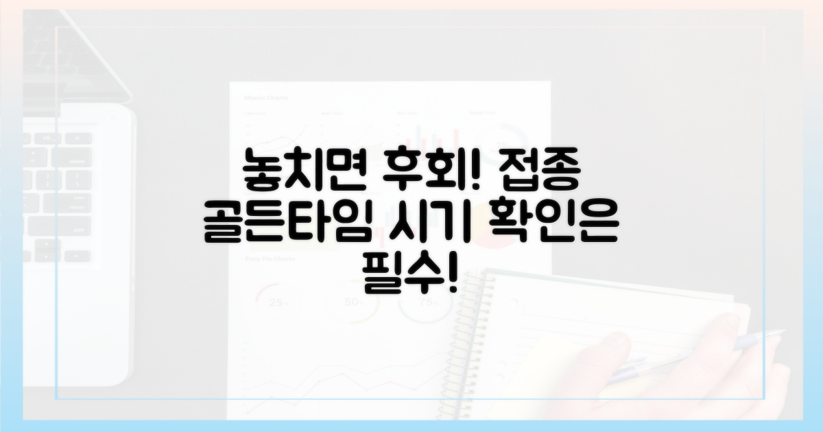 접종 시기, 놓치면 안 되는 골든타임은?