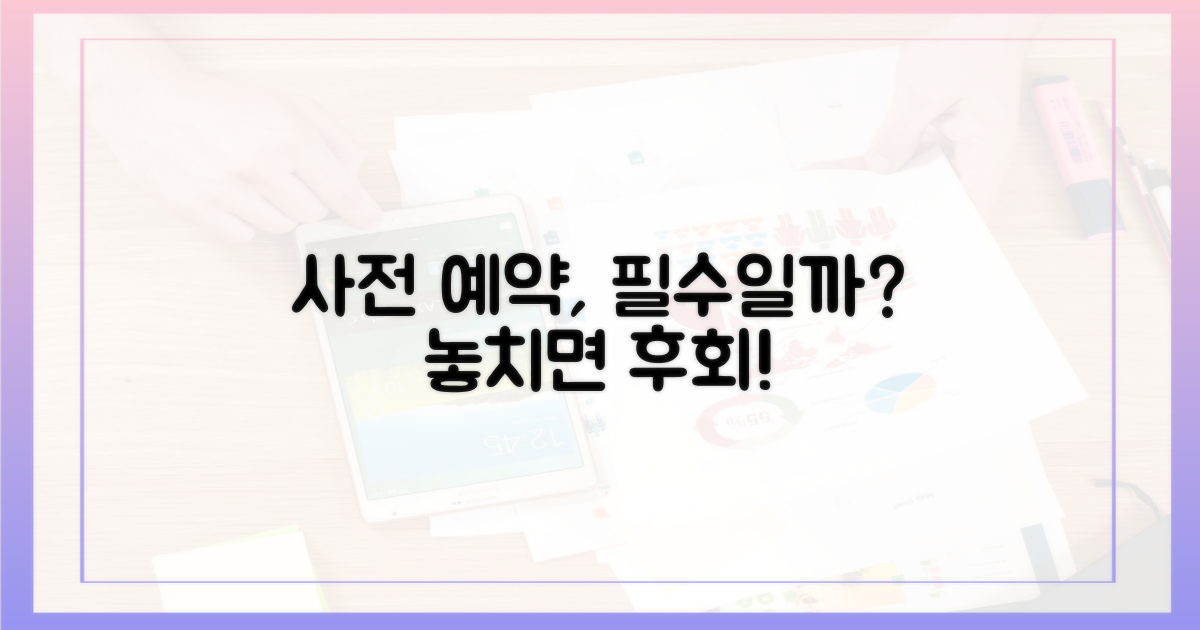 사전 예약, 필수일까?