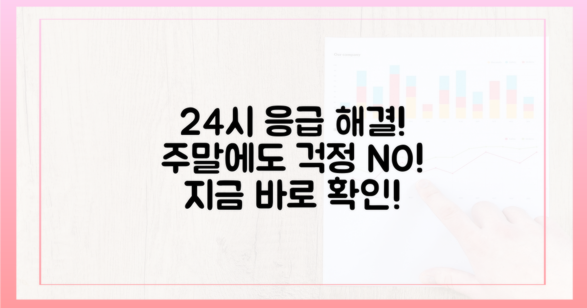 주말에도 24시간, 응급 상황 해결책