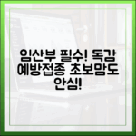 임산부 독감 예방접종, 초보 엄마도 필수!