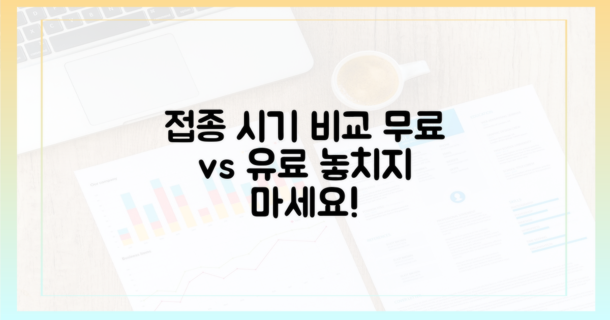 무료/유료 접종 시기 비교