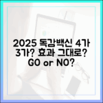 2025년 독감 백신, 4가→3가? 효과 그대로일까?
