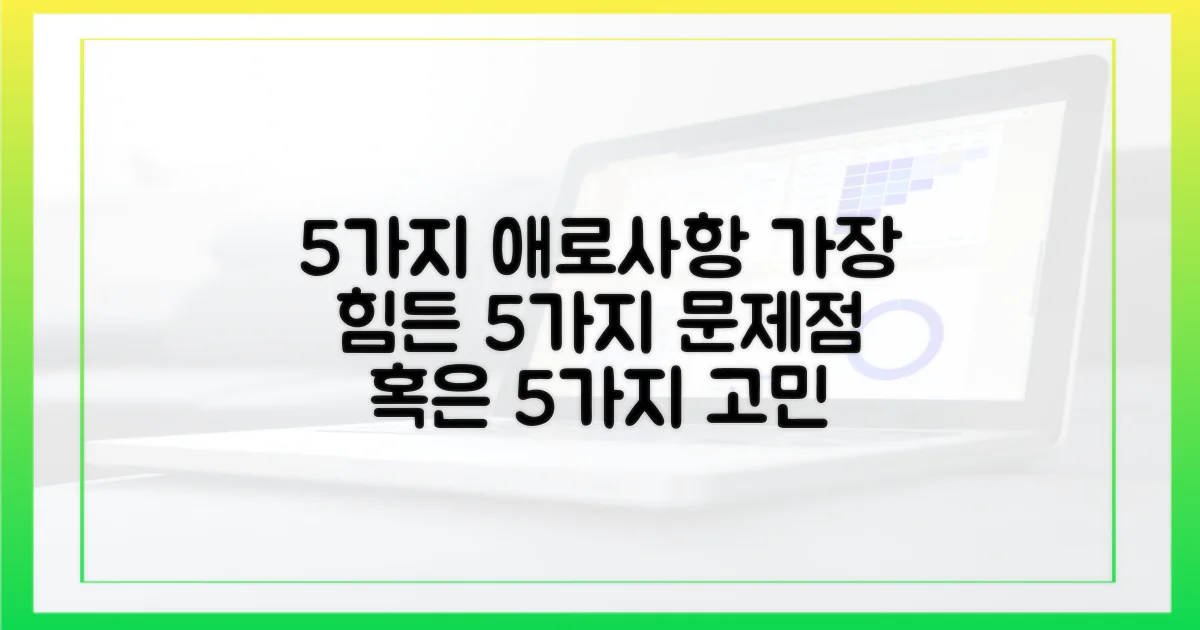 5가지 애로사항