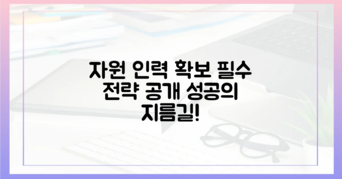 필수 자원과 인력 확보 방안