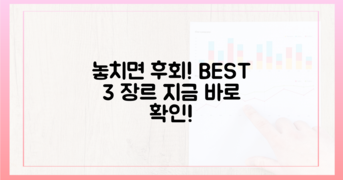 놓치면 후회할 3가지 장르