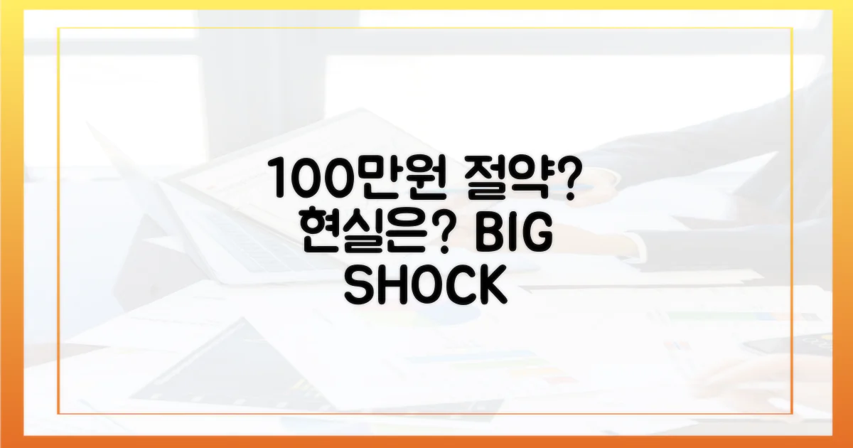 100만원 절약, 현실은?