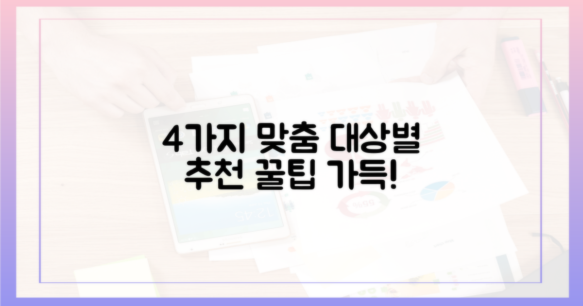 4가지 대상별 권장 사항