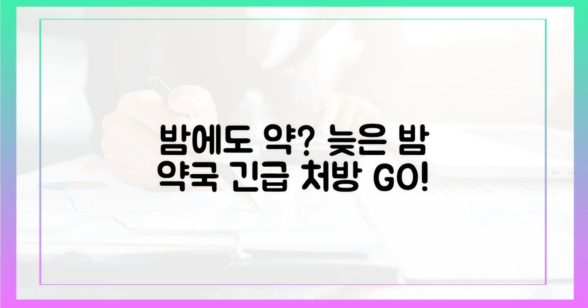 밤 늦게도 약은 구할 수 있나?