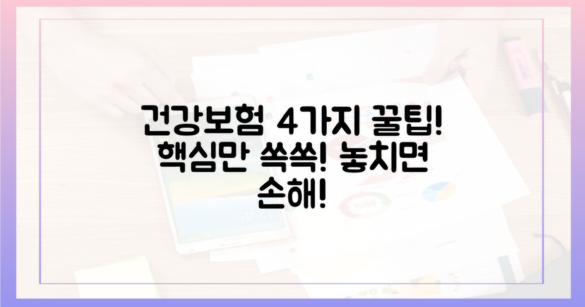 4가지, 건강보험 적용 요약