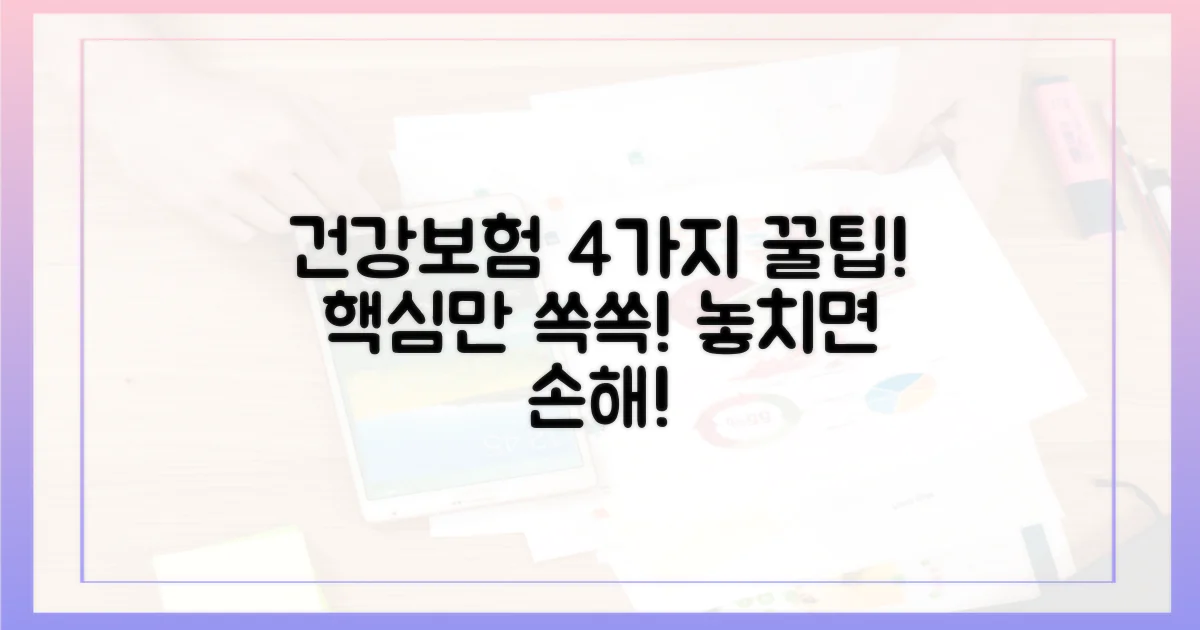 4가지, 건강보험 적용 요약