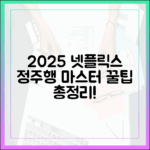 넷플릭스 2025: 정주행 마스터 가이드
