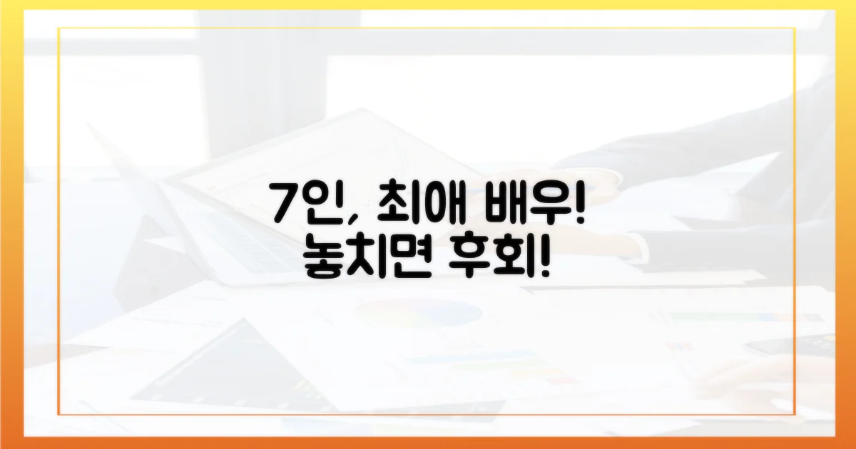 7가지 인기 배우