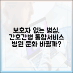 보호자 없는 병실, 간호간병통합서비스로 병원 문화는 달라질까요?