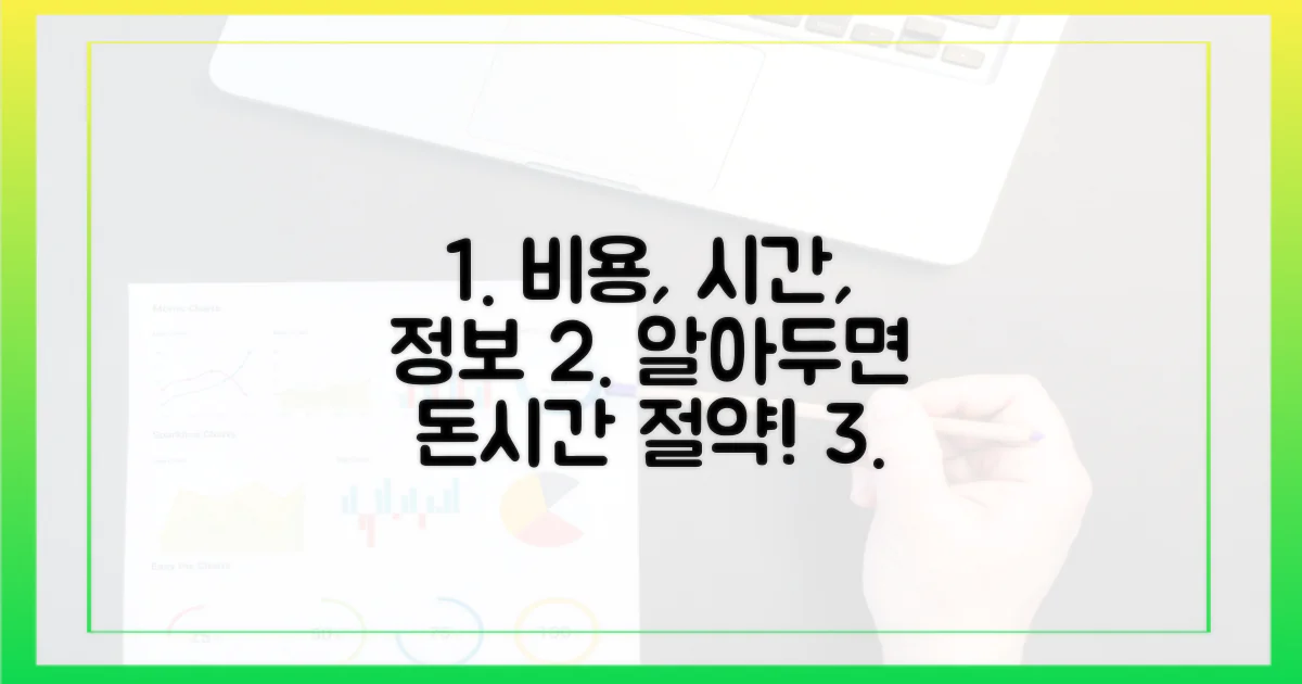 비용, 시간, 알아두기