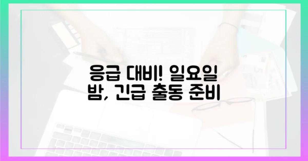 일요일 밤 응급 상황 대비