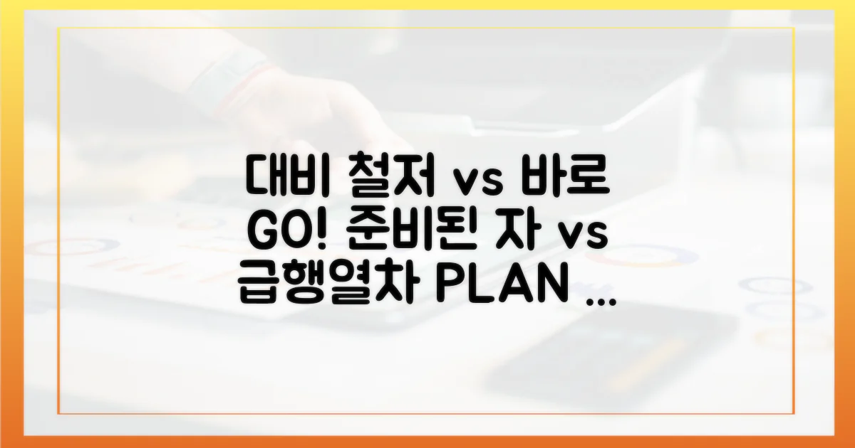 대비 철저 vs 즉시 방문