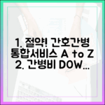 간병비 절감? 간호간병 통합서비스 완벽 가이드