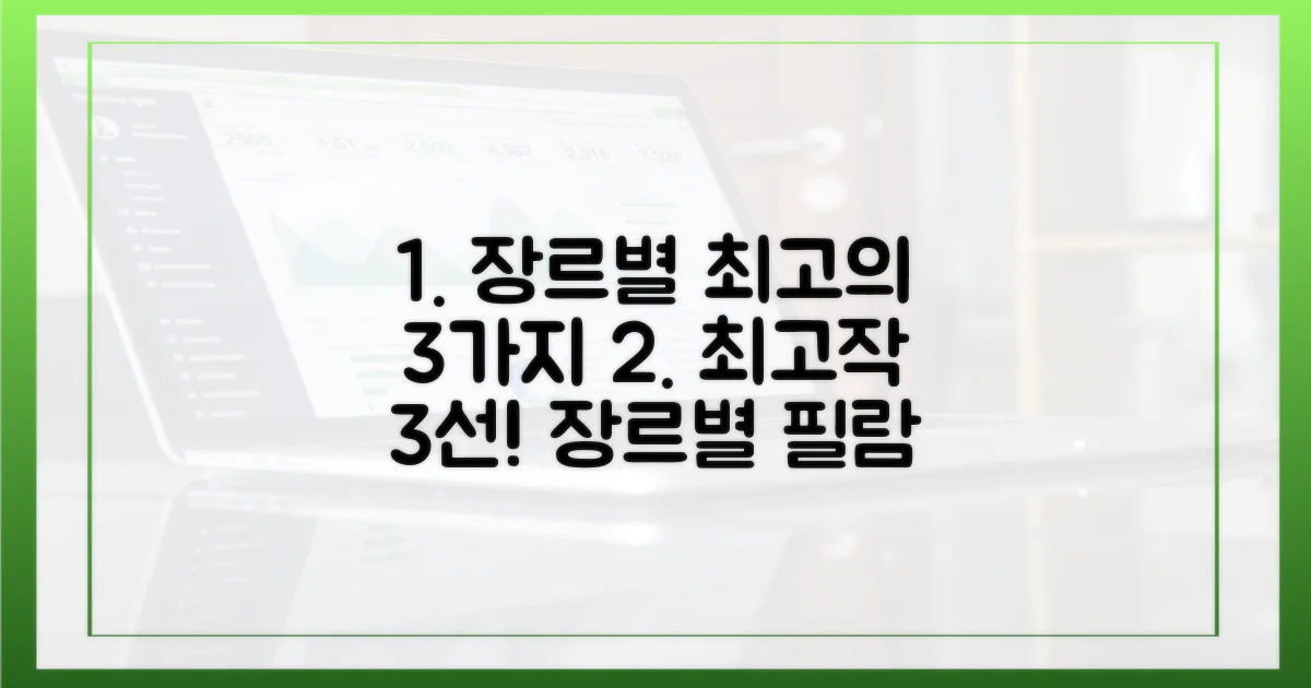 3가지 장르별 최고작