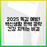 2025 인플루엔자 예방 마스터: 백신+생활 완벽 가이드