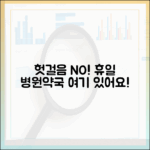 헛걸음 방지! 휴일 지킴이 병원/약국 찾기 완벽 가이드