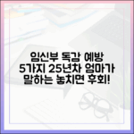 임신부 필독! 25년 독감 예방 5가지 이유