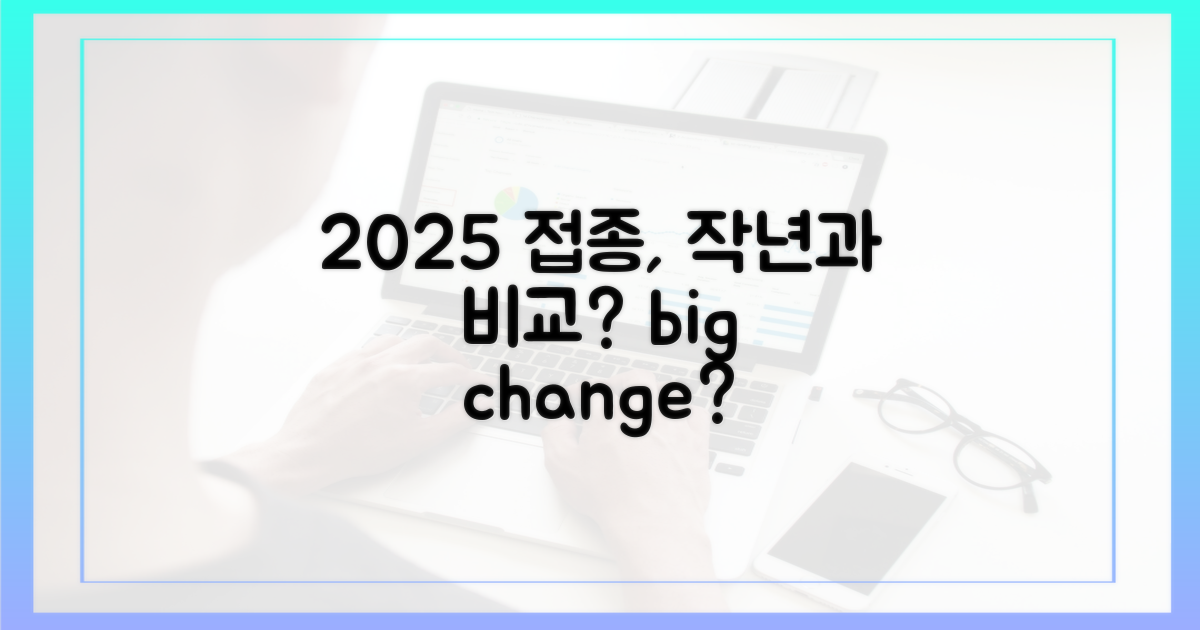 2025년 접종, 작년과 비교하면?