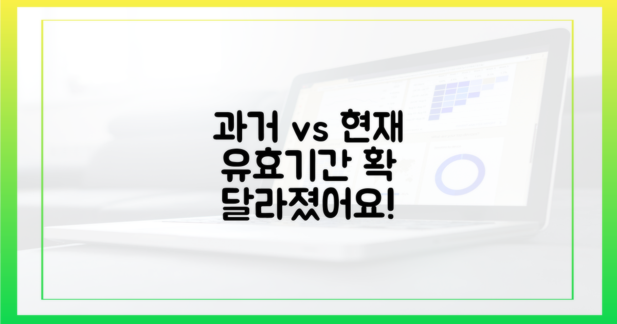 과거와 현재, 유효기간 변화