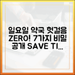 놀라운 일요일 약국 방문, 헛걸음 ZERO 7가지 비법