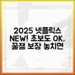 2025 넷플릭스 오리지널, 초보도 추천!