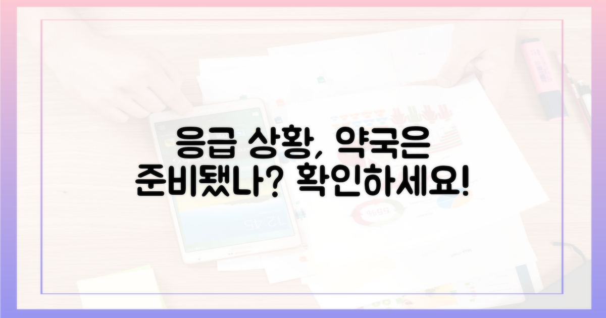 응급 상황, 약국은 준비되었을까?