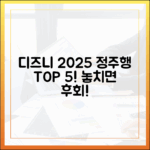 놀라운 디즈니+ 2025 정주행 TOP 5!