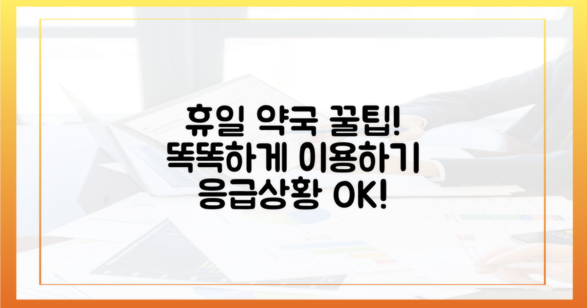 휴일 약국, 똑똑하게 이용하세요!