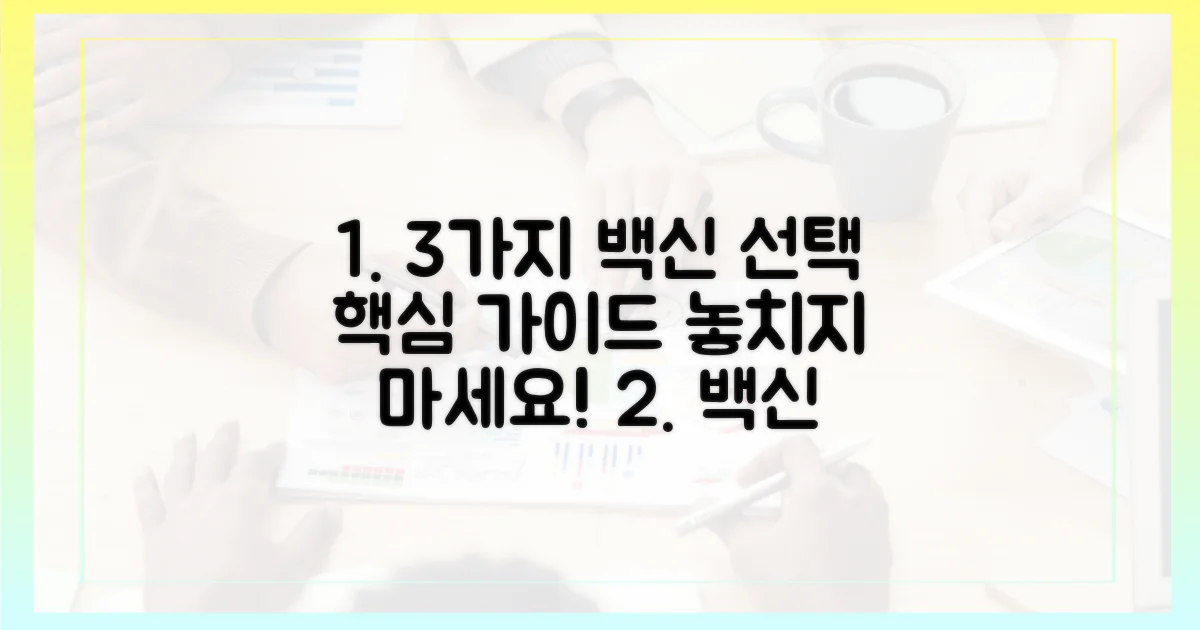 3가지 백신 선택 가이드