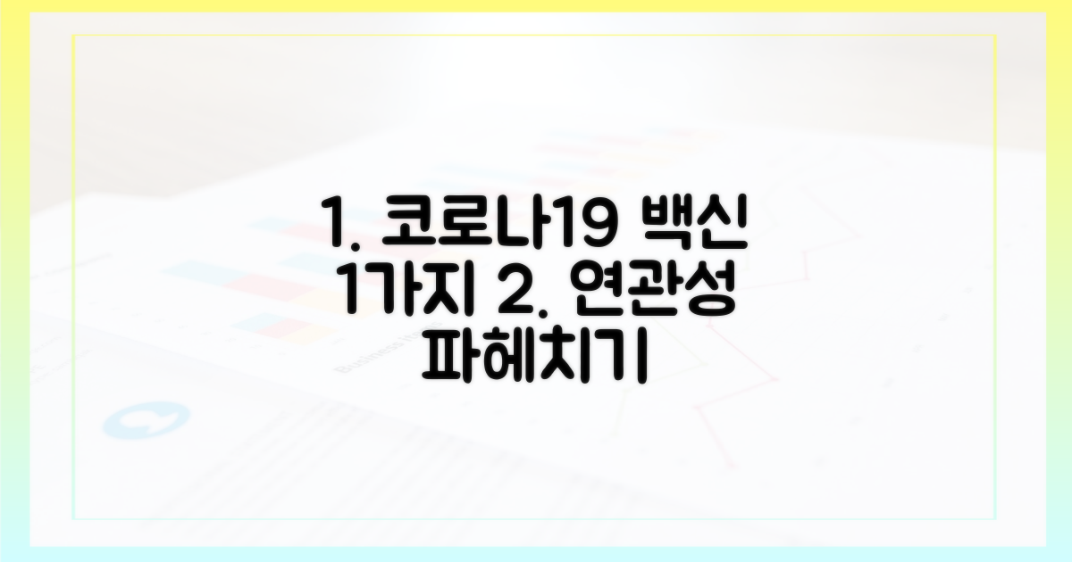 1가지 코로나19 백신과의 관계