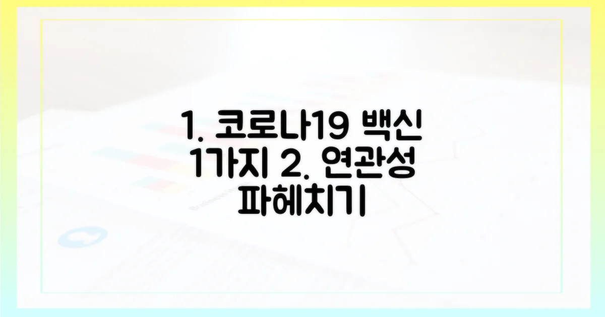 1가지 코로나19 백신과의 관계
