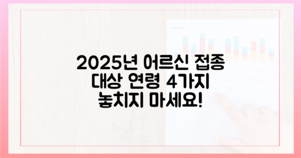 2025년 어르신 접종 대상 연령 4가지