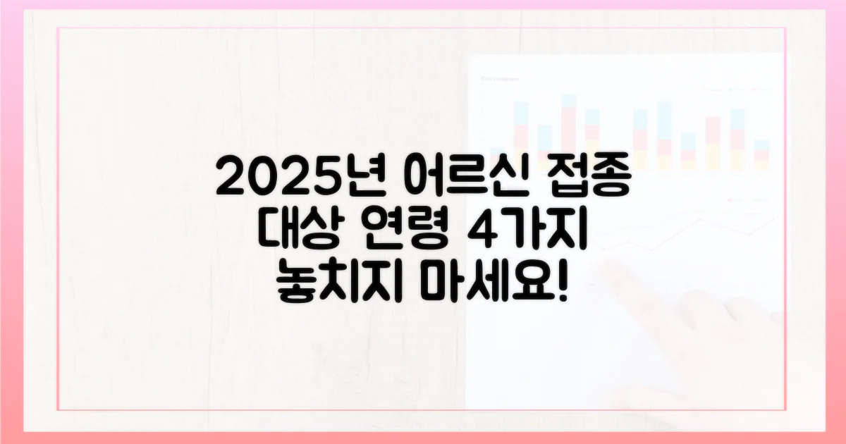 2025년 어르신 접종 대상 연령 4가지