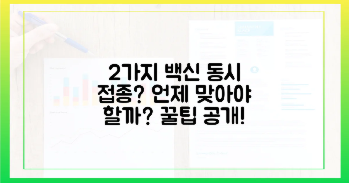 2가지 백신 동시 접종 시기 체크