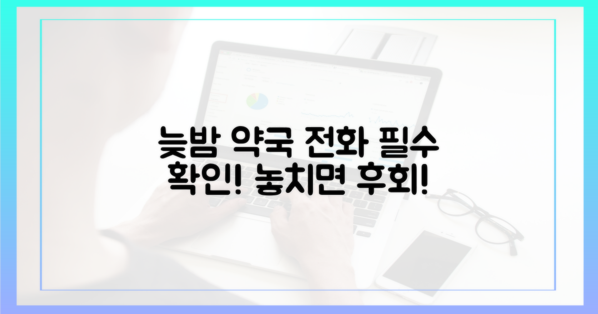 늦은 밤, 약국 전화 확인 필수!