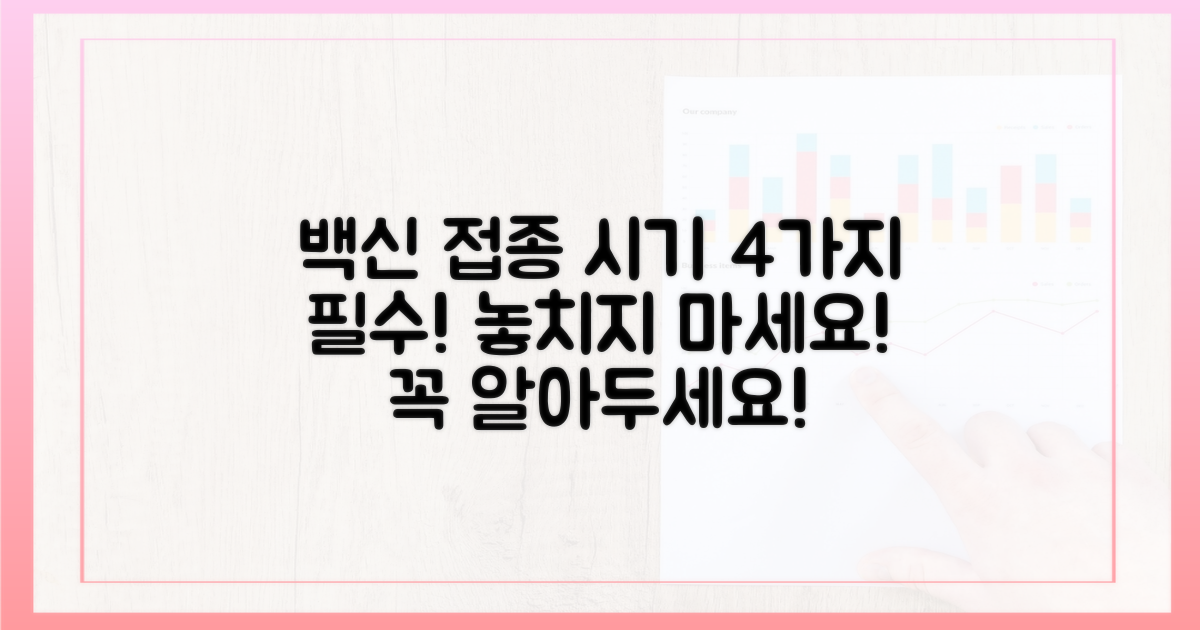 4가지 백신 접종 시기