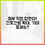 정부 직접 답하다: 간호간병 서비스 확대, 기대효과는?