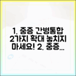 중증환자 간병통합 서비스, 2가지 확대 방안 공개!