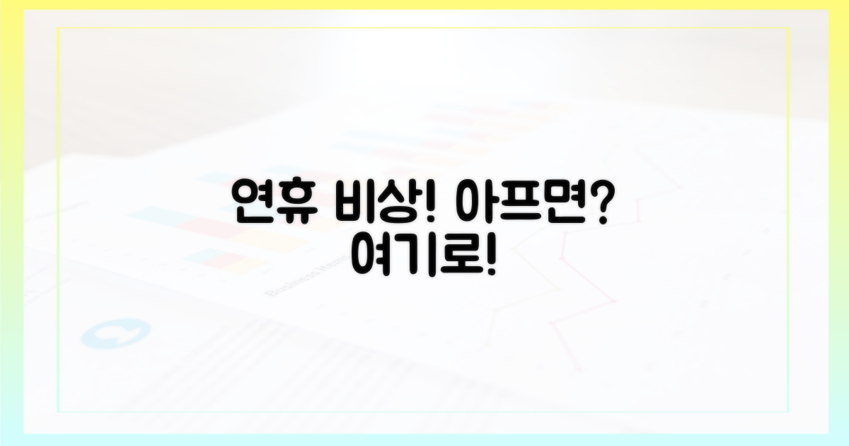 연휴, 아프면 어디로 가야 할까?