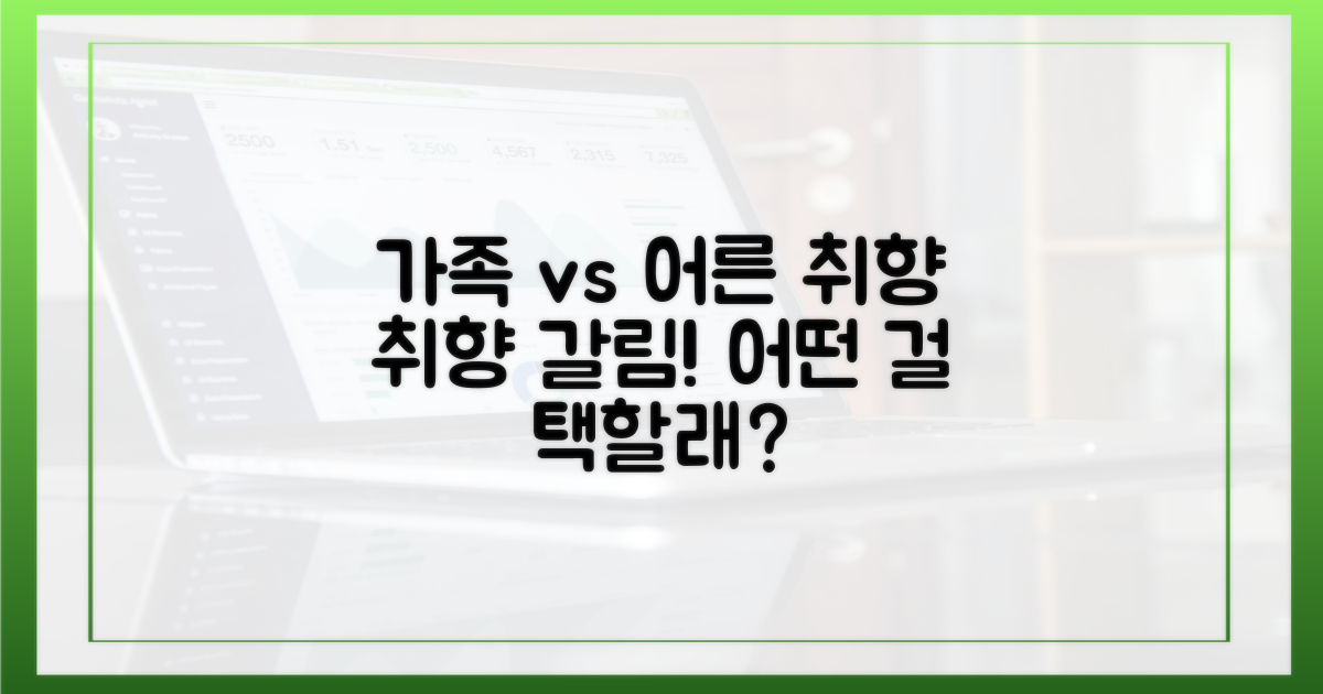 가족용 vs 성인 취향