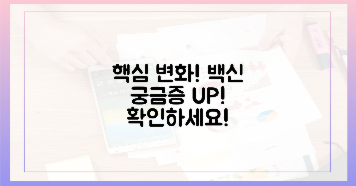 변화된 백신, 궁금증 해소!